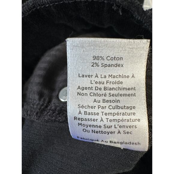 Talbots Women Corduroy Jeans Black 8 High Rise Straight Leg Closet Staple - Picture 11 of 12